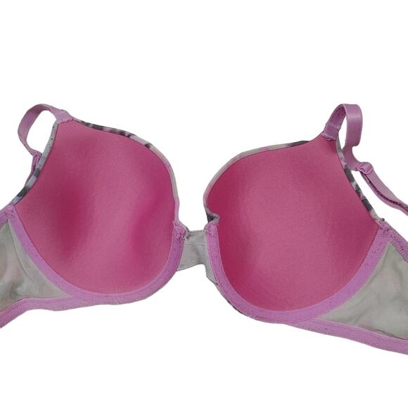 Pink Victorias Secret Size 34D VS Wear Everywhere Tshirt Lightley Lined Bra Grey - Picture 8 of 9